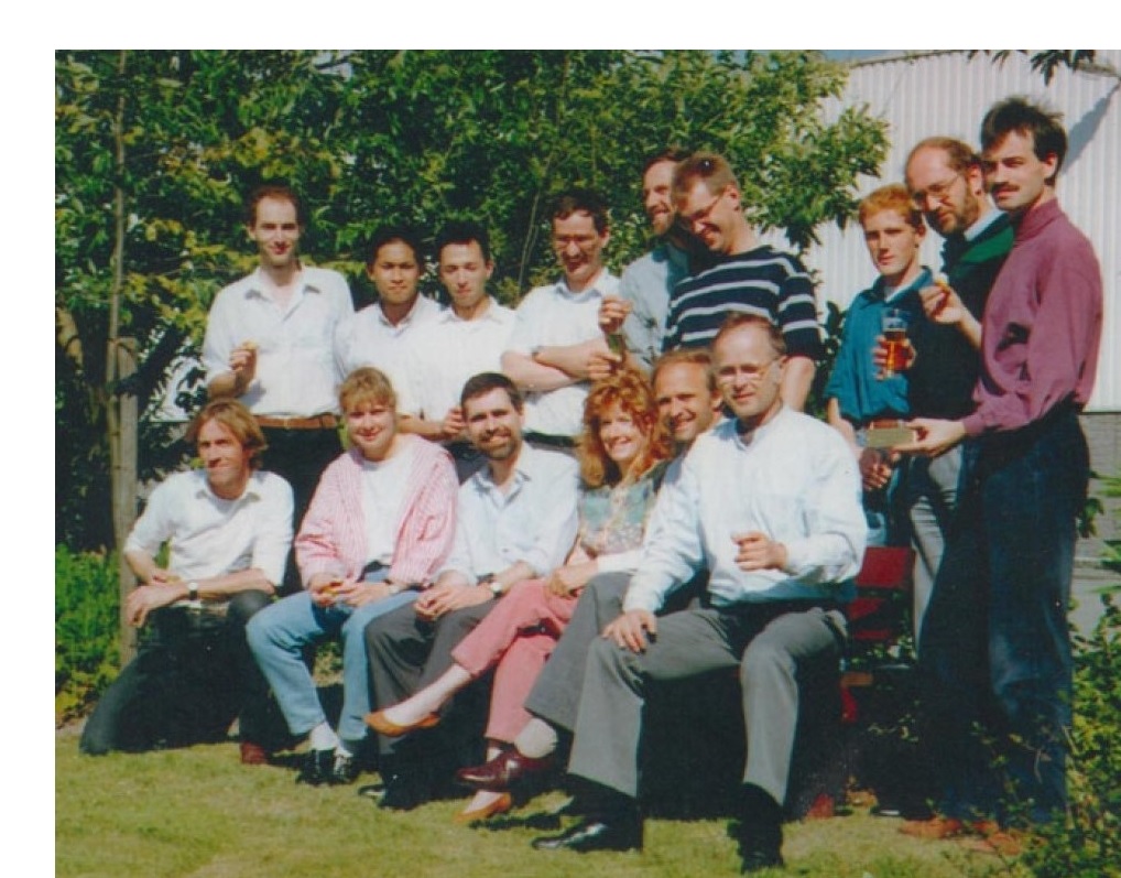 Alex met zijn team in 1991
