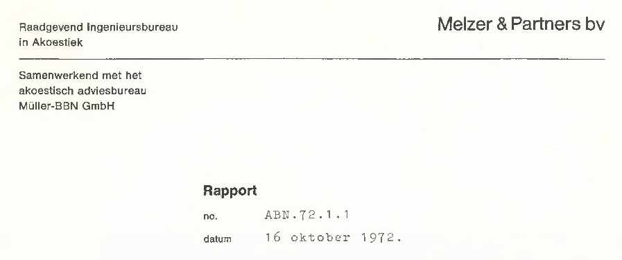 Rapport Melzer & Partners bv '72