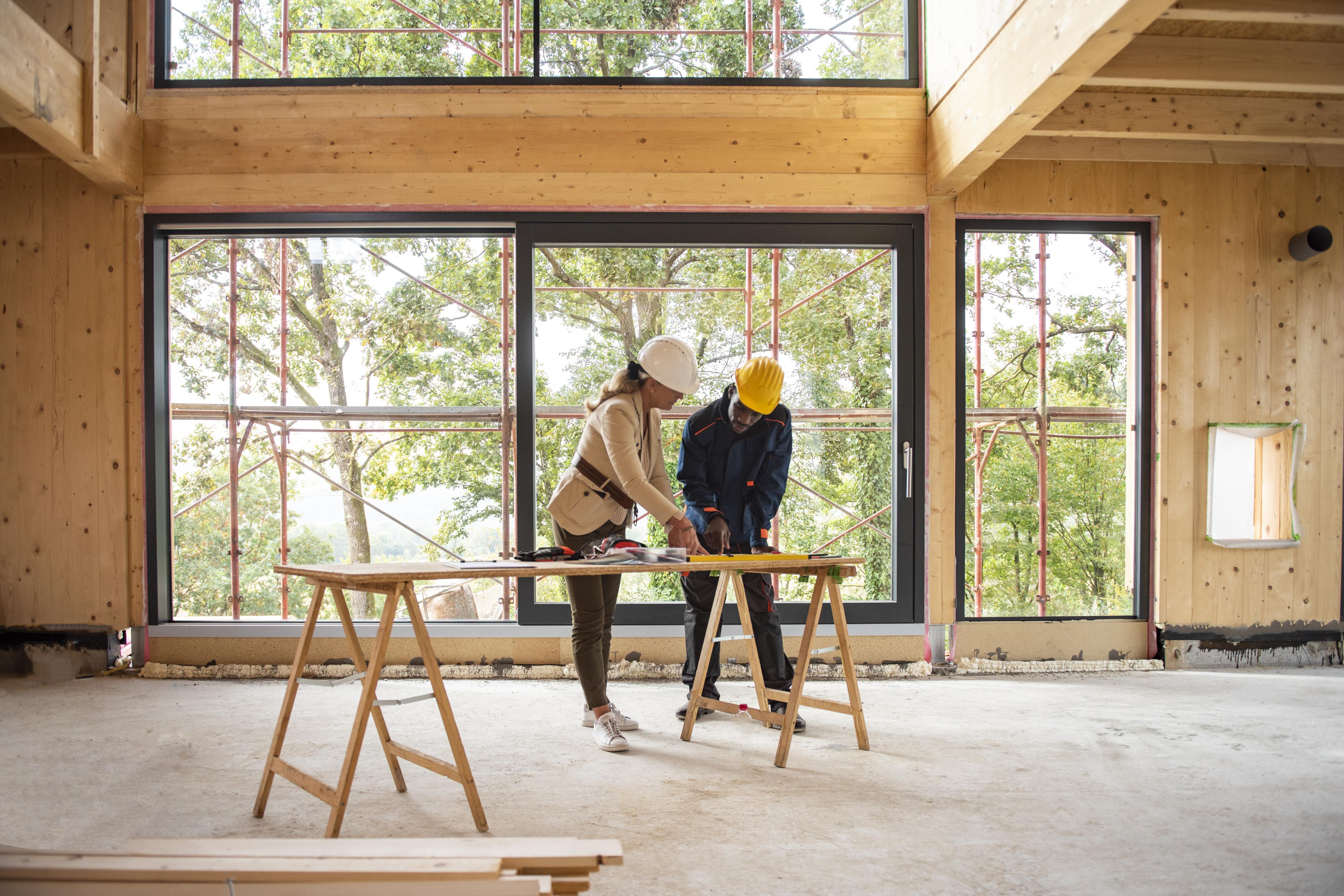 Aan het werk in de bouw