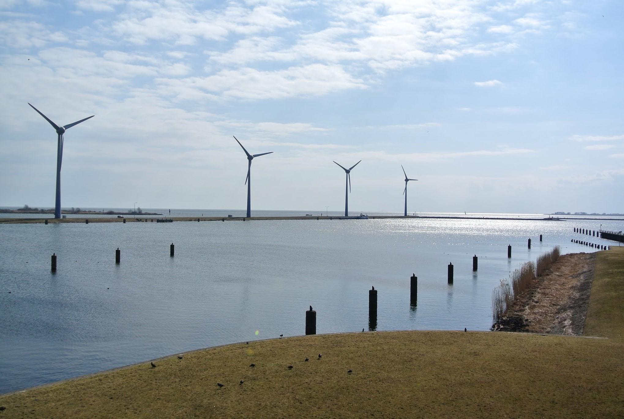 Windturbines polder