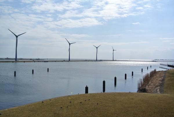 Windturbines polder